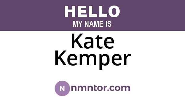 Kate Kemper
