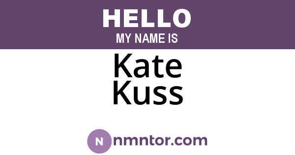 Kate Kuss