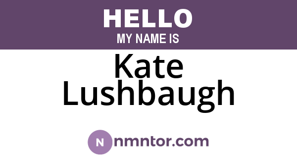 Kate Lushbaugh