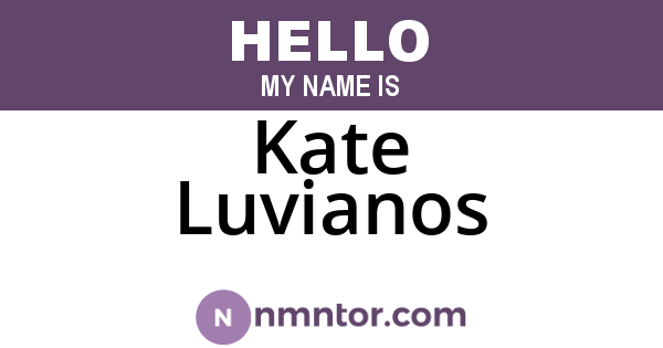 Kate Luvianos