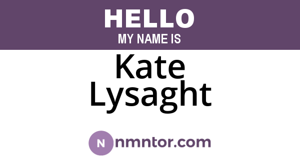 Kate Lysaght