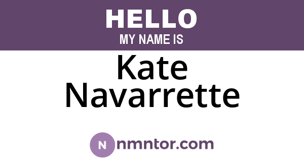 Kate Navarrette