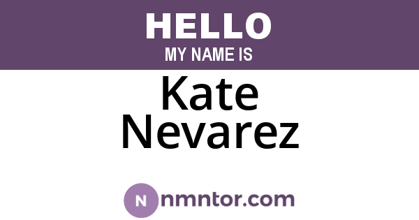Kate Nevarez