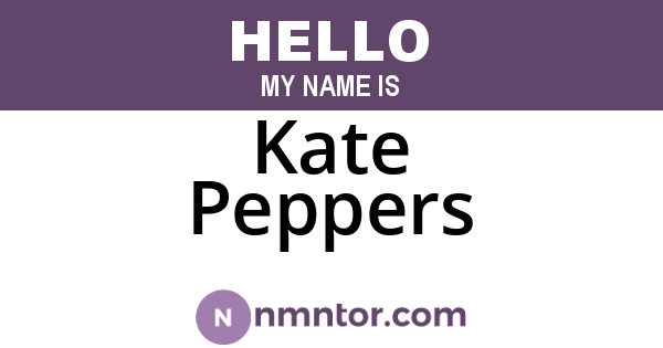 Kate Peppers