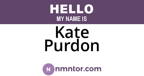 Kate Purdon