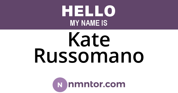 Kate Russomano