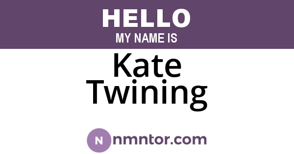Kate Twining