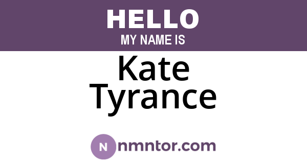 Kate Tyrance