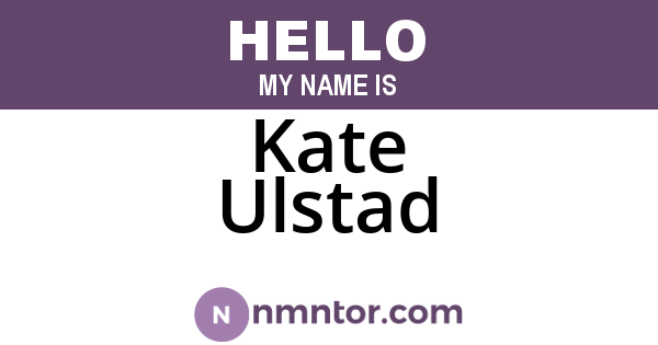 Kate Ulstad