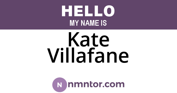 Kate Villafane