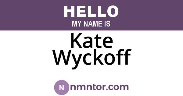 Kate Wyckoff
