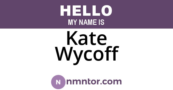 Kate Wycoff