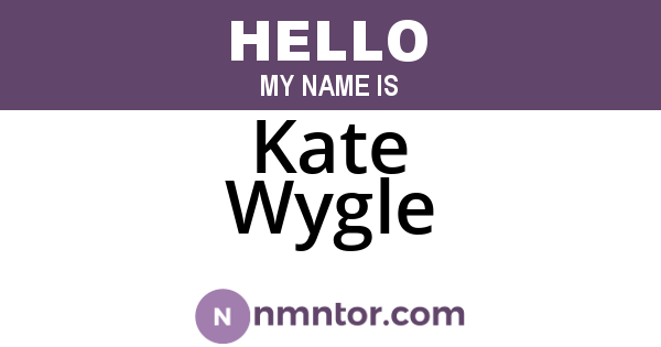Kate Wygle