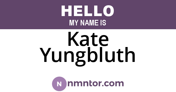 Kate Yungbluth
