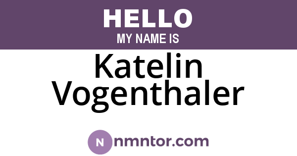 Katelin Vogenthaler