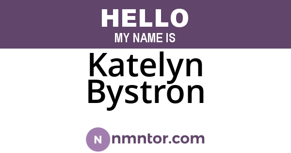 Katelyn Bystron