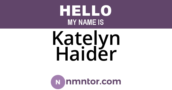 Katelyn Haider