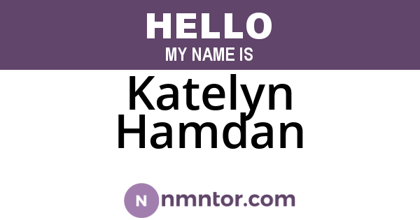 Katelyn Hamdan