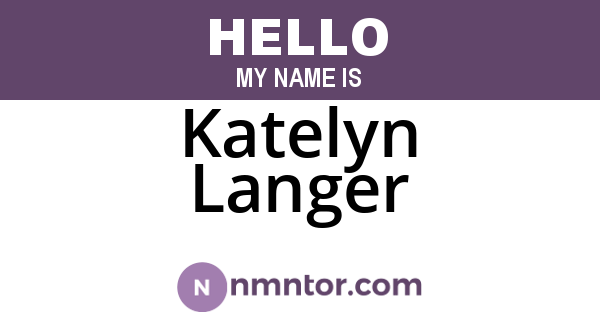 Katelyn Langer