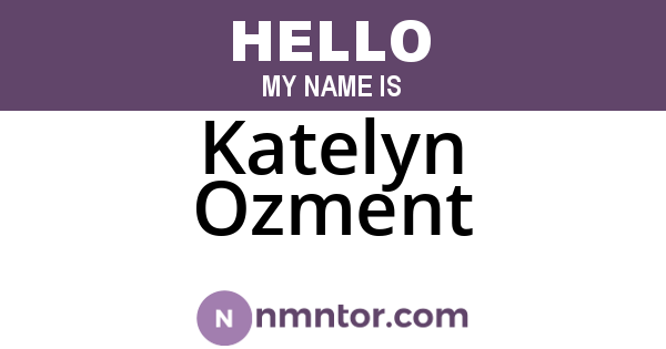 Katelyn Ozment