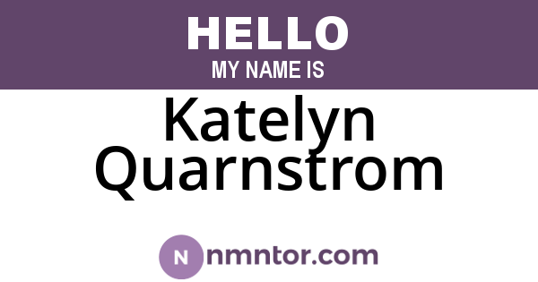 Katelyn Quarnstrom