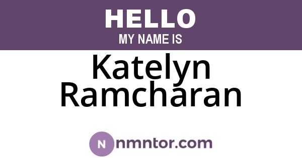 Katelyn Ramcharan