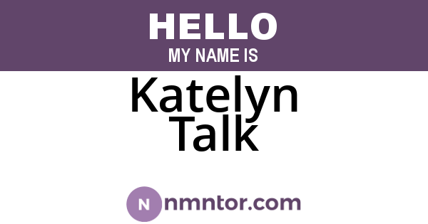 Katelyn Talk