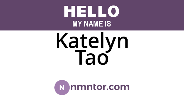 Katelyn Tao