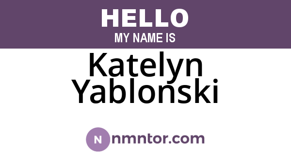 Katelyn Yablonski