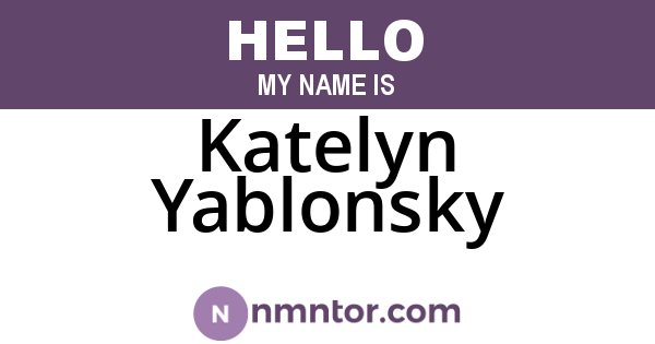 Katelyn Yablonsky