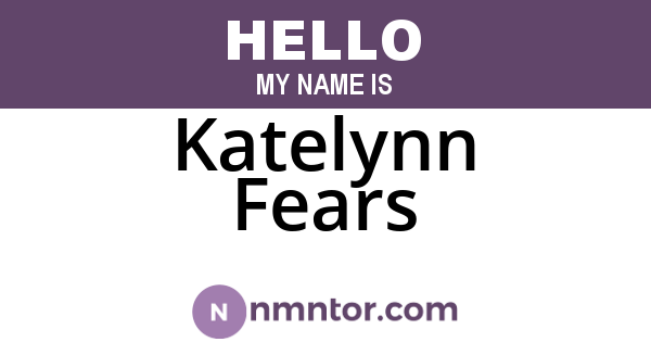 Katelynn Fears