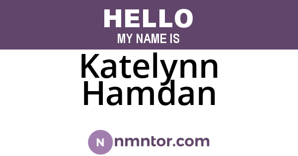 Katelynn Hamdan
