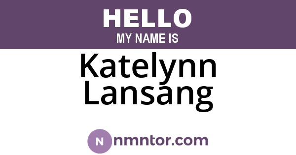 Katelynn Lansang