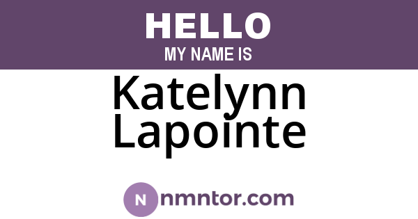 Katelynn Lapointe