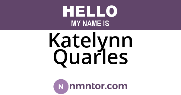 Katelynn Quarles