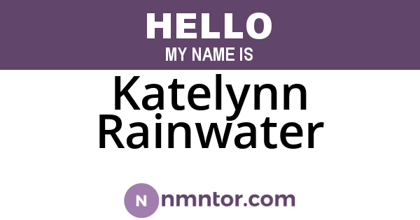 Katelynn Rainwater