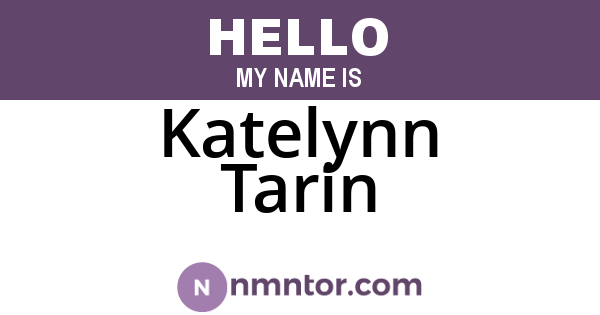 Katelynn Tarin