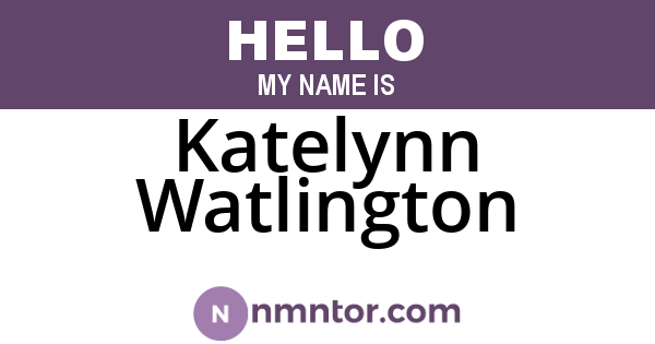 Katelynn Watlington