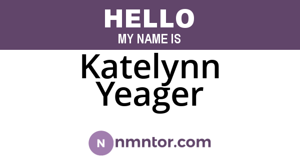 Katelynn Yeager
