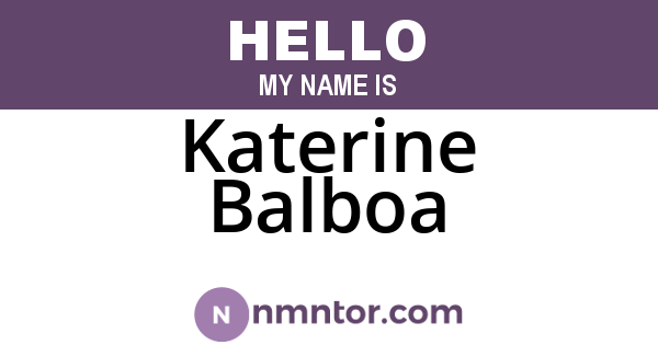 Katerine Balboa