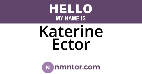 Katerine Ector