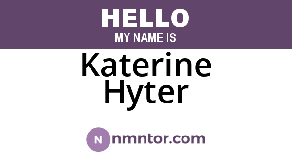 Katerine Hyter