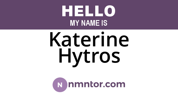 Katerine Hytros