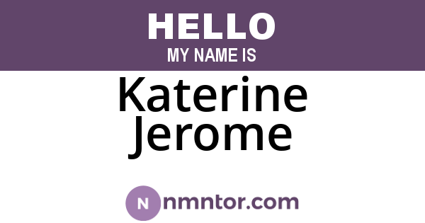 Katerine Jerome