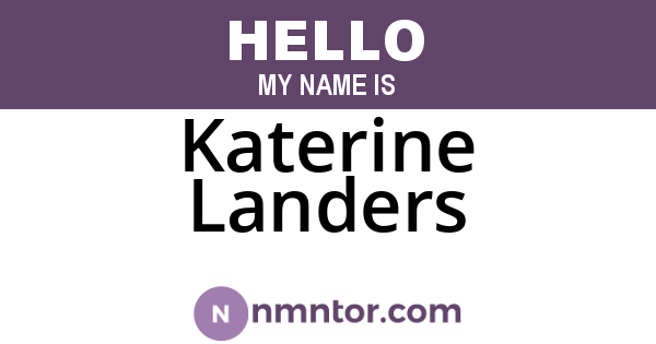 Katerine Landers