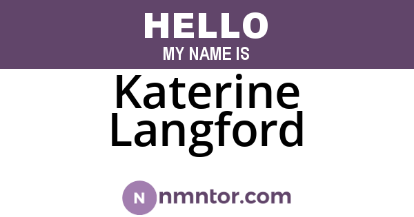 Katerine Langford