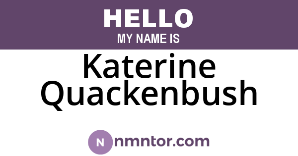 Katerine Quackenbush