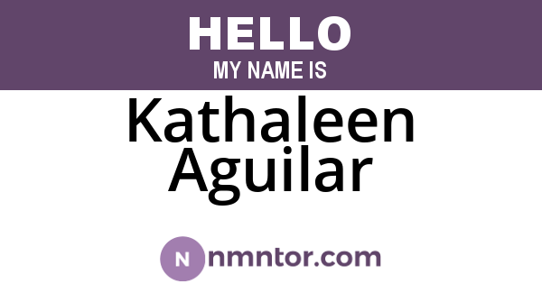 Kathaleen Aguilar