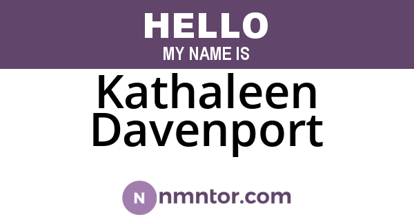 Kathaleen Davenport