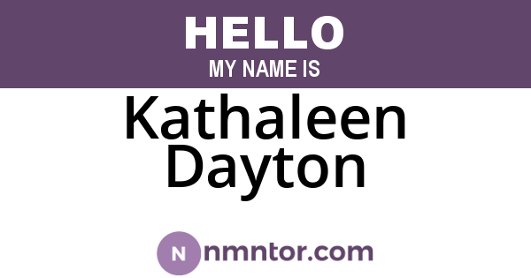 Kathaleen Dayton